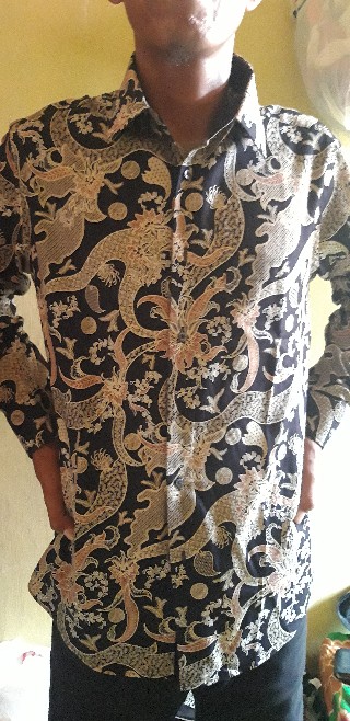 Kemeja Batik Alisan Printing Slimfit Lengan Panjang