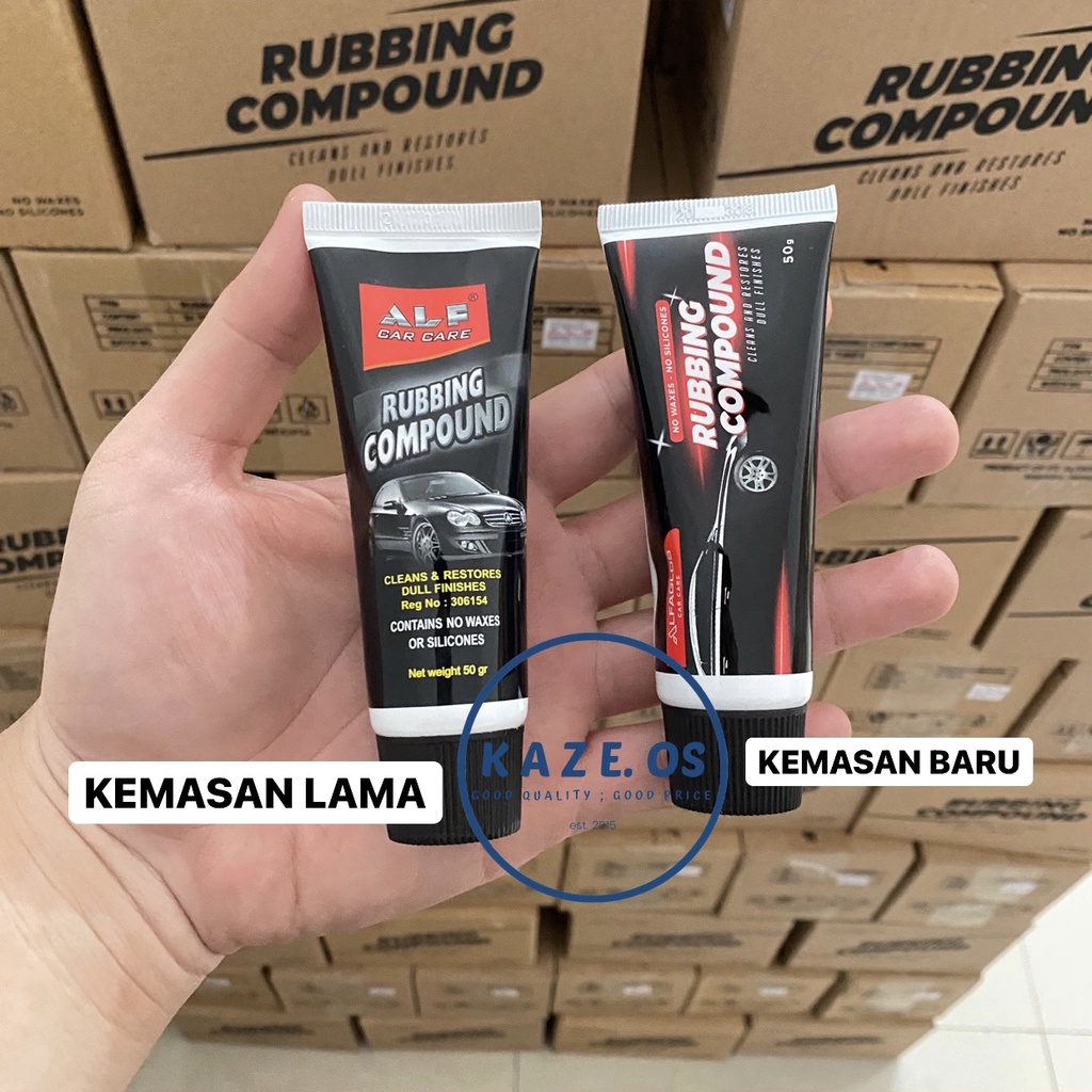 ASLI 100% ALF RUBBING COMPOUND 50gr ORI ALFA GLOS ALFAGLOS KOMPON MOBIL MOTOR POLES PENGKILAP PENGHI