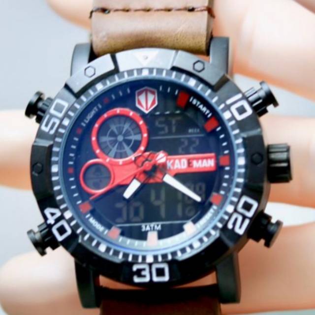 Jam Tangan Pria KADEMAN KDM051_B ORIGINAL. Dua Fungsi Analog Digital