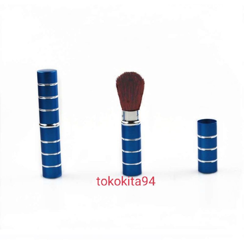 Kuas Tabung Ukuran 9 Cm Belang Satuan - Brush Make Up 1 Pcs Motif Garis - Brush Blush On