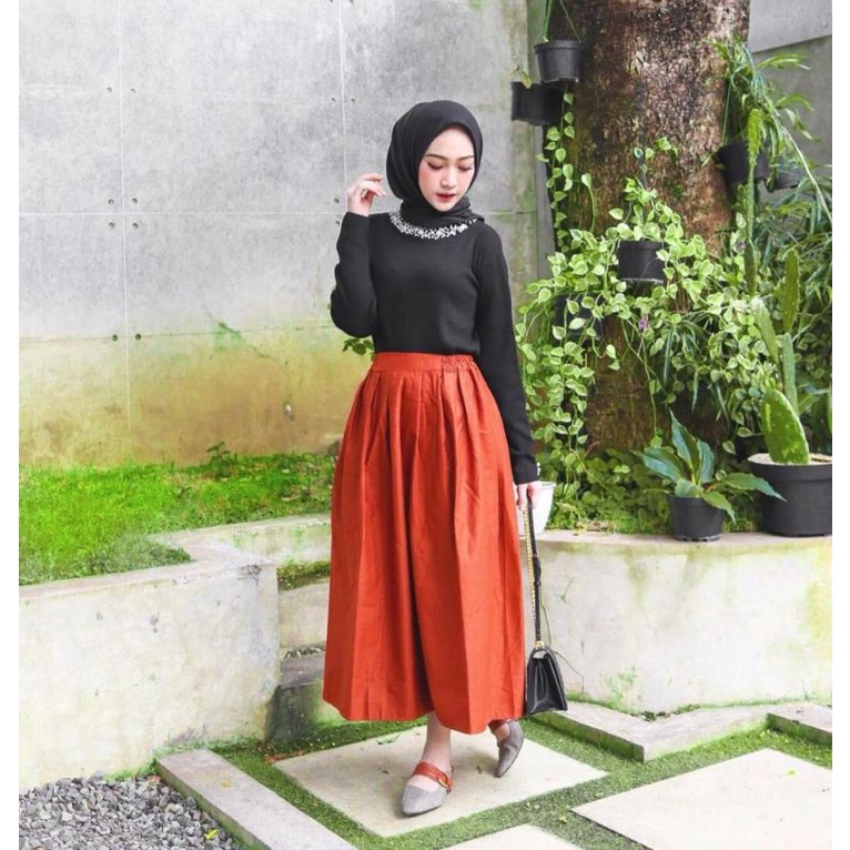 SHEYA Midi Skirt 30 WARNA // ROK BASIC // ROK WANITA // ROK KERJA