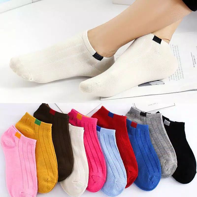 TERMURAH!!! Kaos Kaki Polos 6 Garis Kaos Kaki Pria Wanita Unisex Angkle Korean Style Fashion