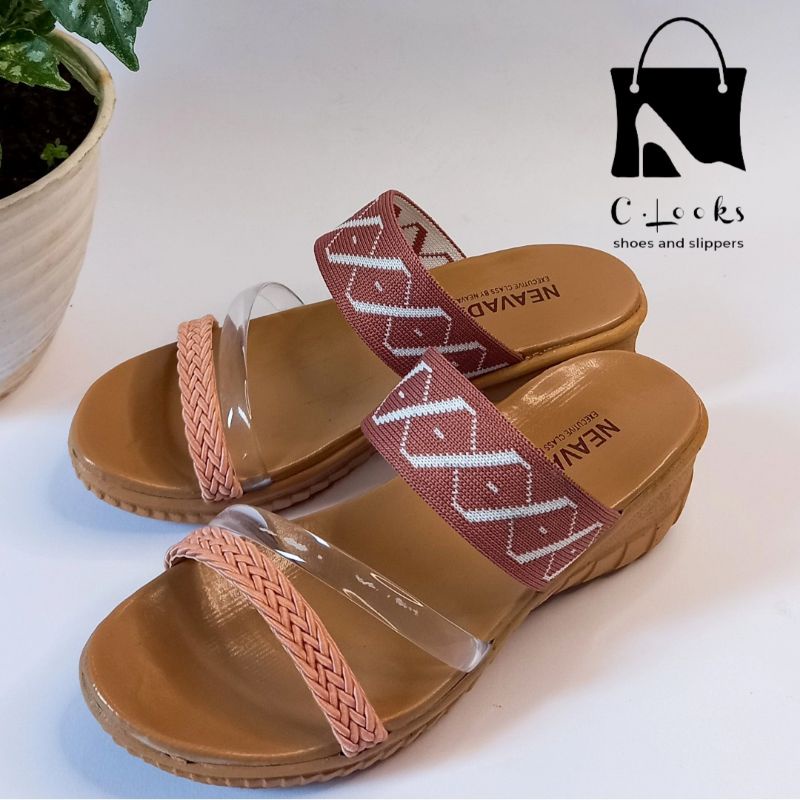 Sandal Anak Perempuan Wedges Neavada Jelly Kepang Renda| Hak 4,5 cm| Size 31-35