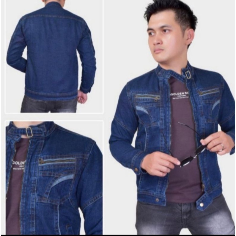 JAKET JEANS PRIA ZIPPER/SLETING MODEL TERBARU PRIA WANITA