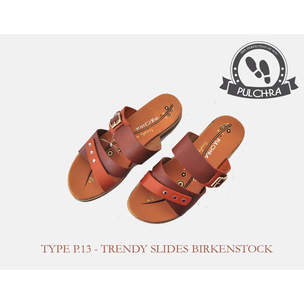 Pulchra Sandal Wanita Type P.13 - Trendy Slide Birken Stock