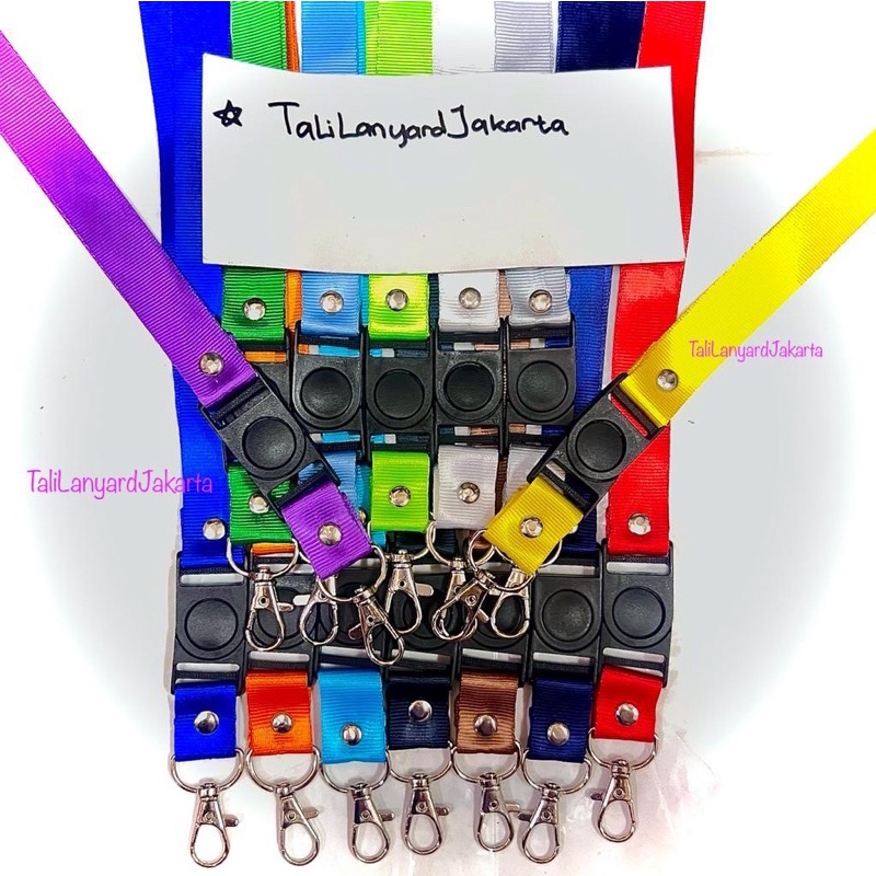 

Lanyard Nilon 2cm / Tali Nilon Gantungan Id Card Model Kait Gantungan