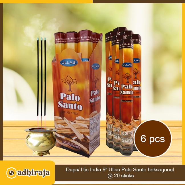 Dupa/ Hio India 9" Ullas Palo Santo heksagonal @ 20 sticks (6Pcs/Box)