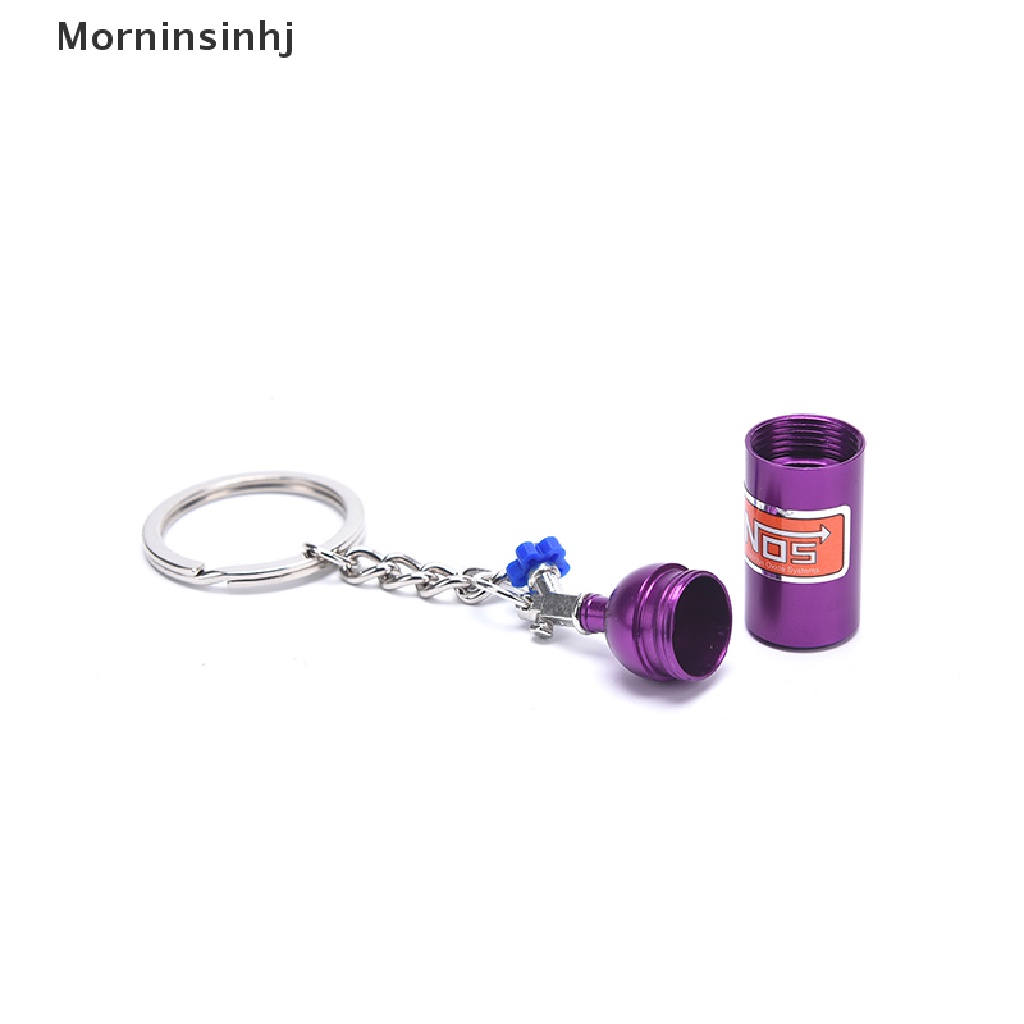 Mornin Gantungan Kunci Mobil Turbo NOS Botol Nitrogen Metal Key Ring Stash Pill Box Storage id