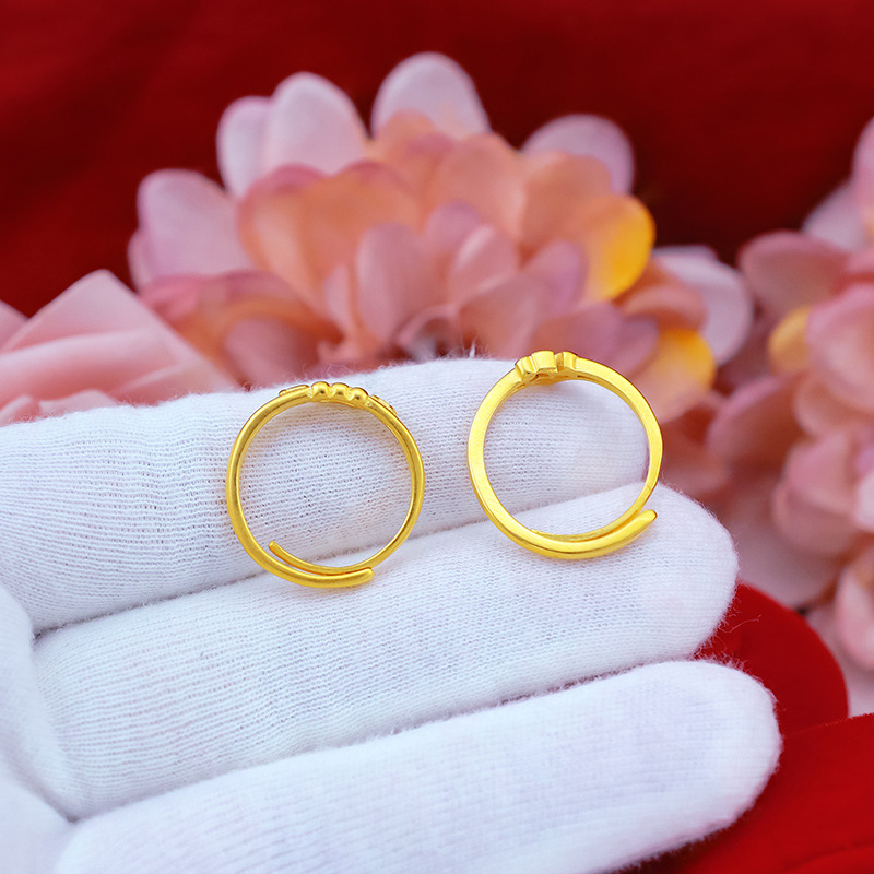 Cincin Couple 520 Bentuk Hati Lapis Emas Asli Kadar 375 Saudi 1314 Gaya Korea Jepang Untuk Hadiah Pernikahan