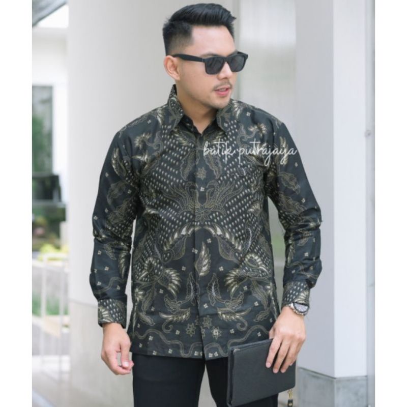 PARI Baju Batik Pria Lengan Panjang Slimfit Premium Furing Katun Sragenan Adem Kemeja Cowok keren Lamaran Kondangan Tunangan Grosir Partai