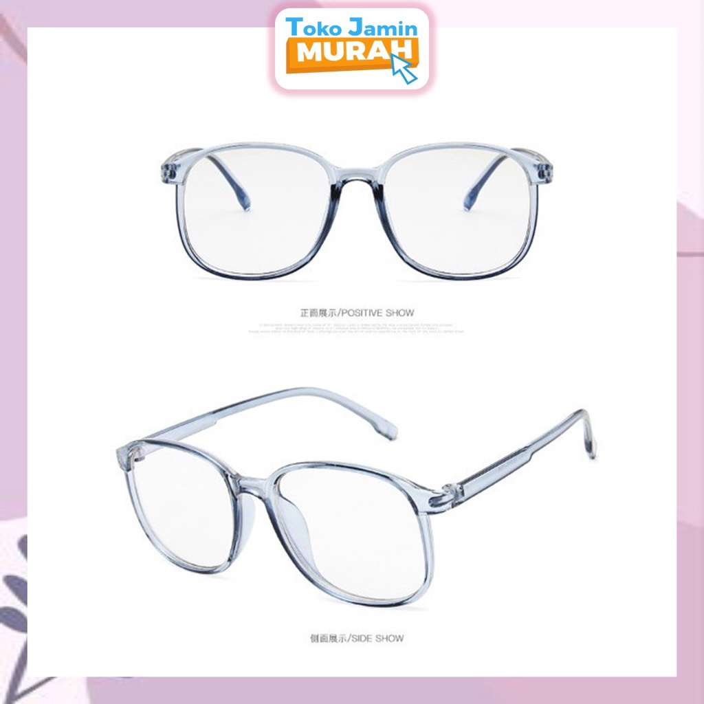 TJM VZ029 Kacamata Anti Radiasi Kacamata Wanita Pria Frame Sunglasses Anti Radiasi Lensa Transparan