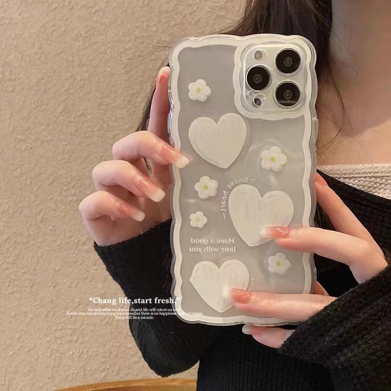 Soft Case Silikon TPU Transparan Motif Bunga Untuk IPhone 12 13 SE 2020 6 6S 7 8 Plus X XS XR 11 Pro Max