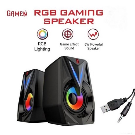 itstore GAMEN GS1 MultiMedia Speaker Laptop/PC/Gaming Soundbar Super Bass Portable RGB Garansi Original