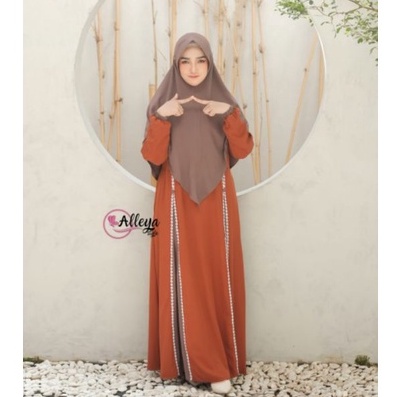 GAMIS SET KHIMAR ALLESYA BY ALLEYA RENDA S M L XL XXL OVERSIZE ELEGANT MODEL SET SYARI TERBARU