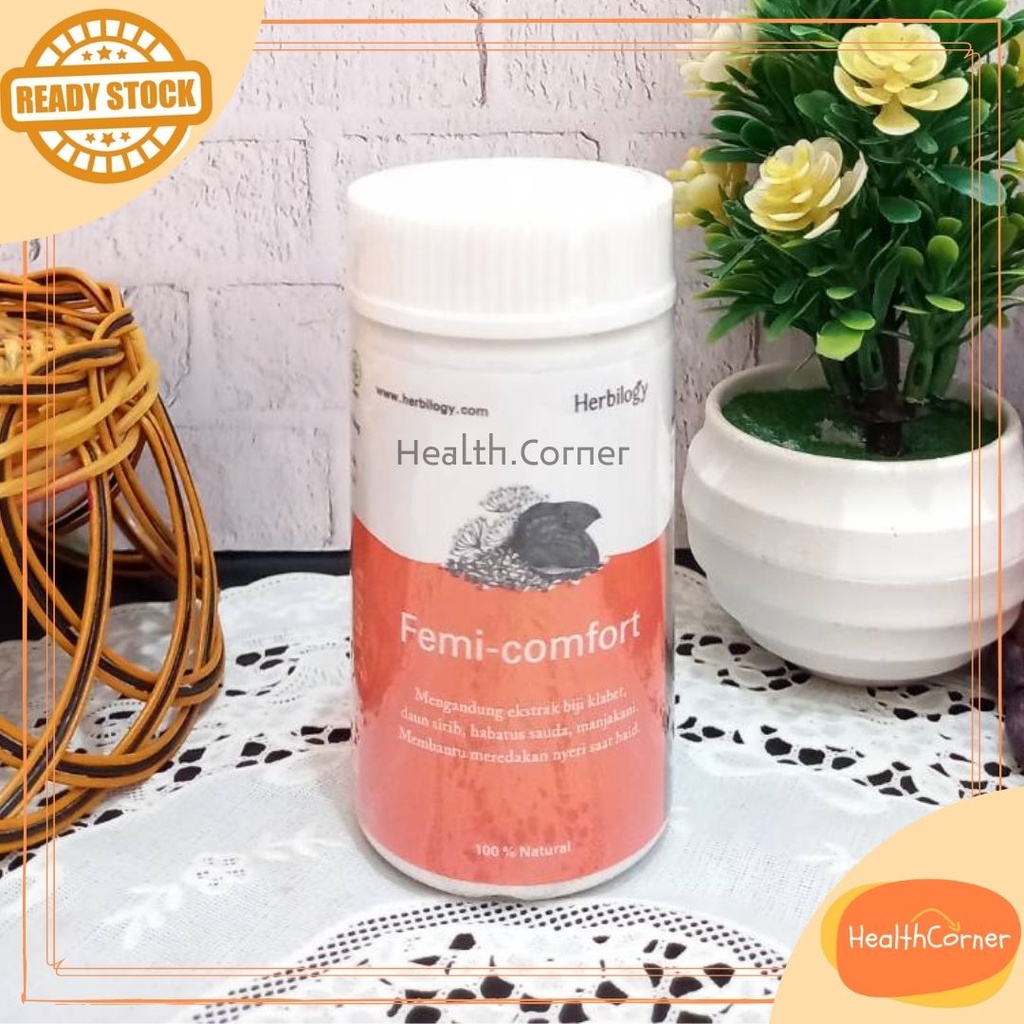 Herbilogy Femi Comfort Capsule to relieve PMS Haid 60 kapsul