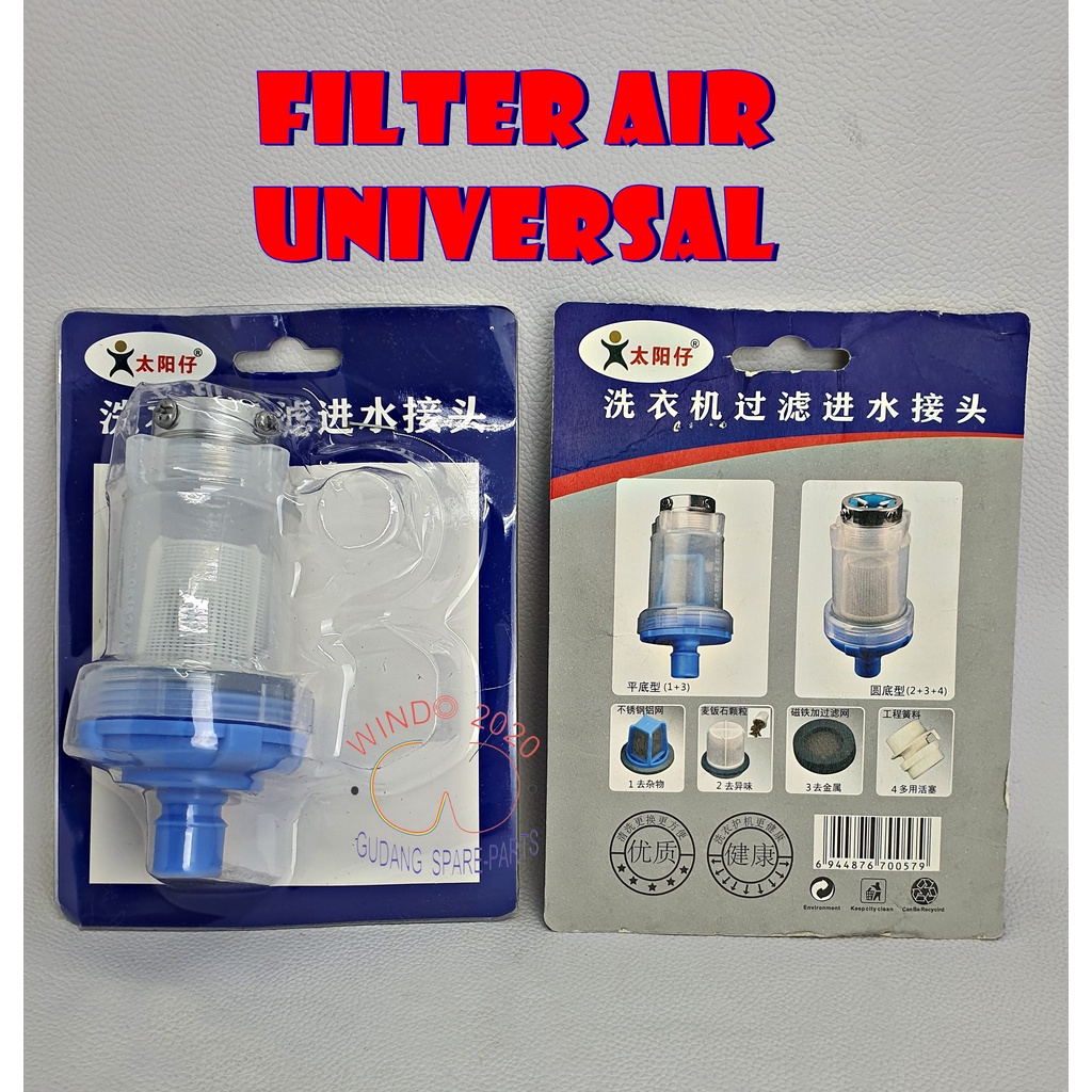 FILTER KRAN AIR MESIN CUCI UMUM MULTI | PILTER SARINGAN / PENYARING LUMUT MASUK AIR KERAN UNIVERSAL