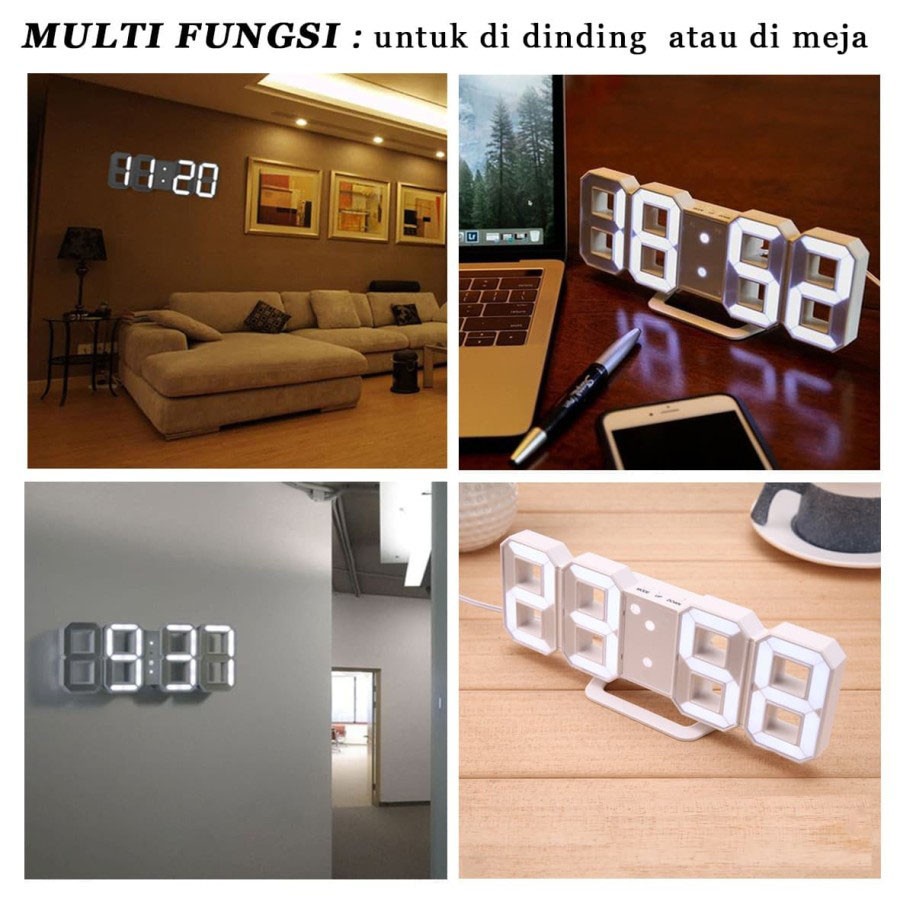 Trend-Jam Meja LED Digital / Modern LED Clock Style Tipe DS 6009