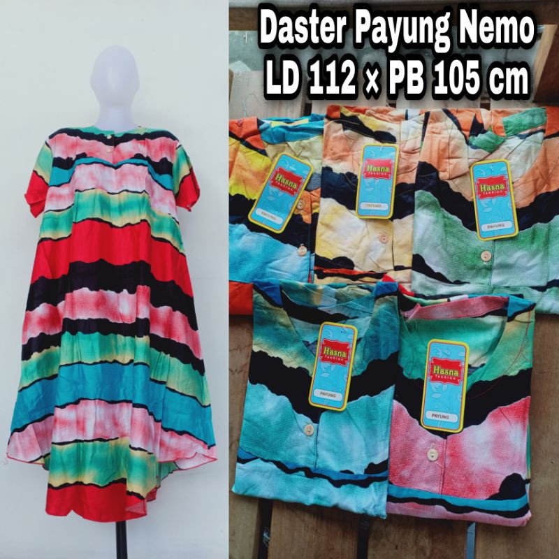 Termurah-Daster Murah Solo-Daster Payung Nemo Motif Abstrak-Bahan Katun Viscose Nyaman Dipakai