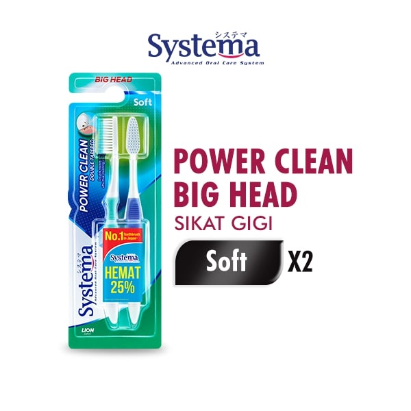 Systema Sikat Gigi Power Clean Big Isi 2 Pcs