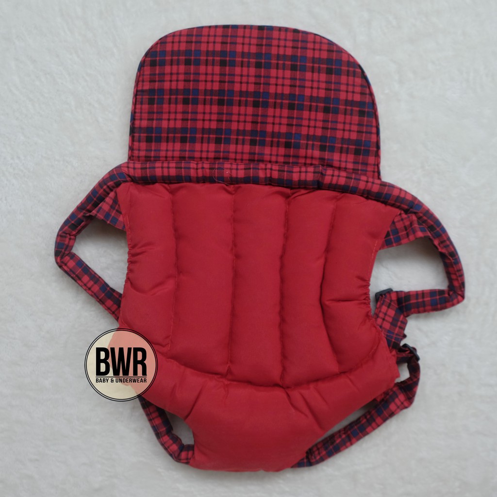 Gendongan Depan BESS TUA | Gendongan Bayi Depan Kanguru Motif Kotak-kotak - Bwr