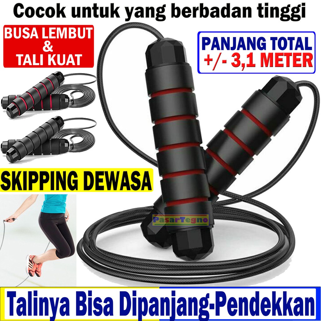 Tali Skipping olahraga Jump Rope Tali Lompat bahan lembut skiping bebas kusut bahan bagus