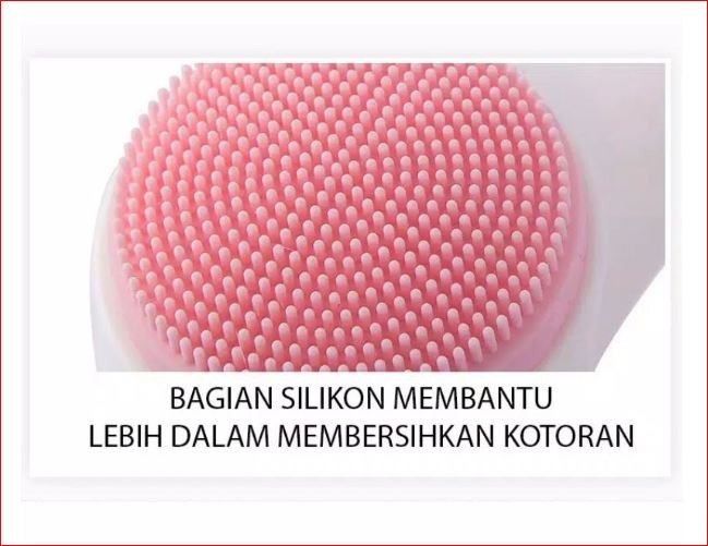 (NCS) Facial Cleansing Brush Dua Sisi Face cleanser Cuci Sikat Plastik Pembersih Wajah Muka Halus