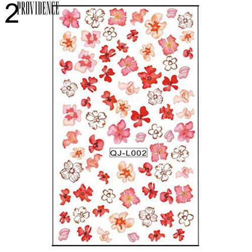 [Bayar Di Tempat]  Daun Maple Bunga Kupu-kupu Manicure Nail Art Decal Stiker Tips Dekorasi