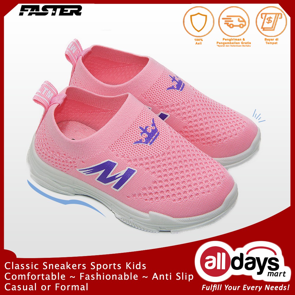 Faster Sepatu Sport Sneaker Anak Unisex 1807-186 Size 26-31