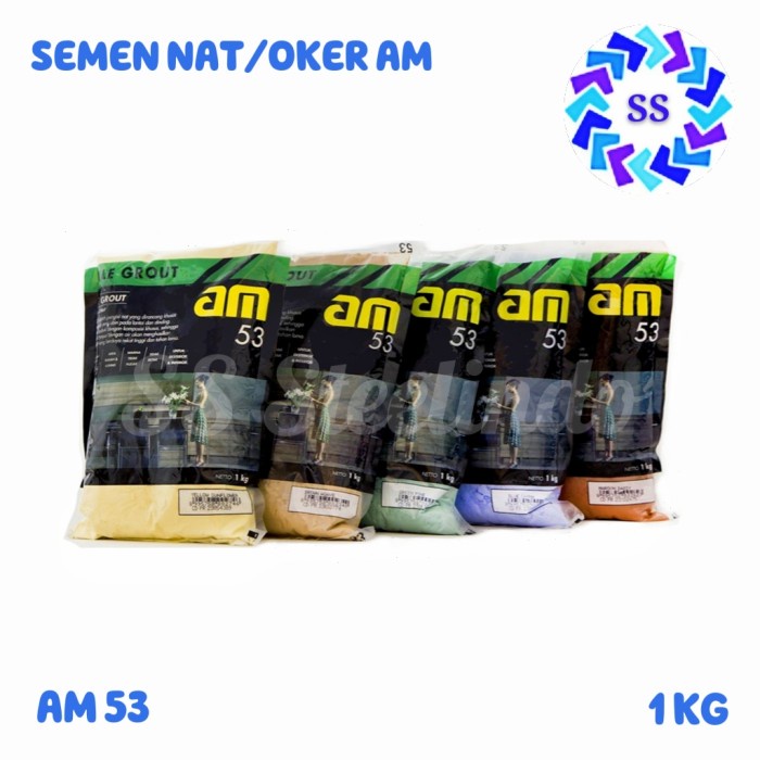 SEMEN PENGISI NAT KERAMIK  (OKER) MERK AM 1KG