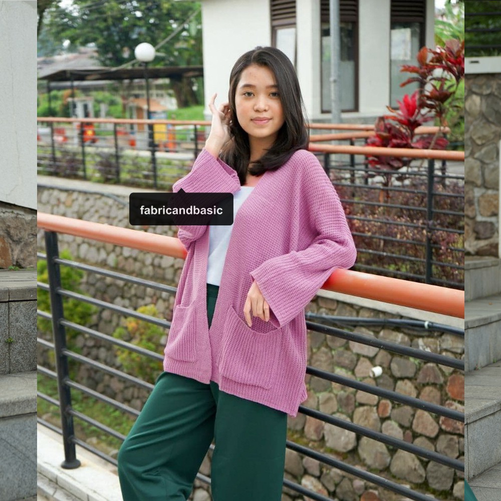 [ TEBAL ] Cardigan Rajut Oversize Wanita  |  Lavella Kardigan Rajut Oversize Outer Wanita-Warna Lain 3
