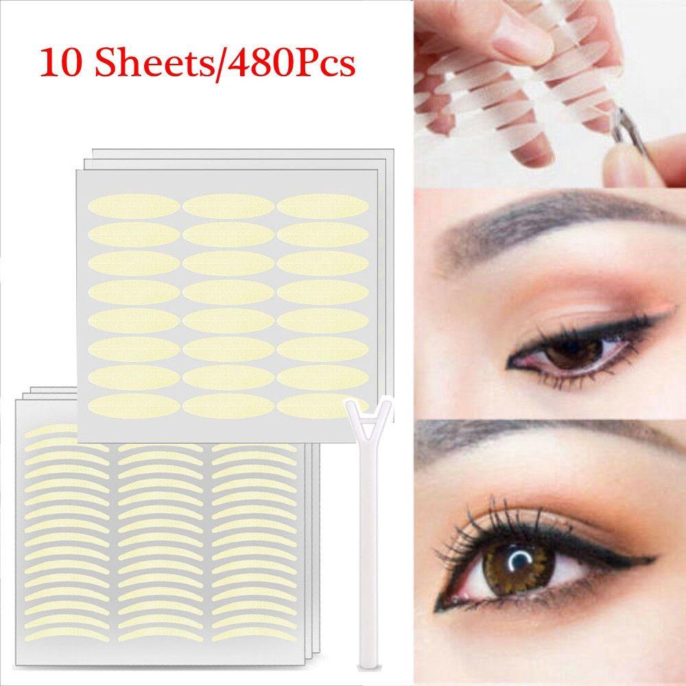 R-flower 480Pcs Stiker Kelopak Mata Alat Makeup Perekat Breathable Double Side Eyelid