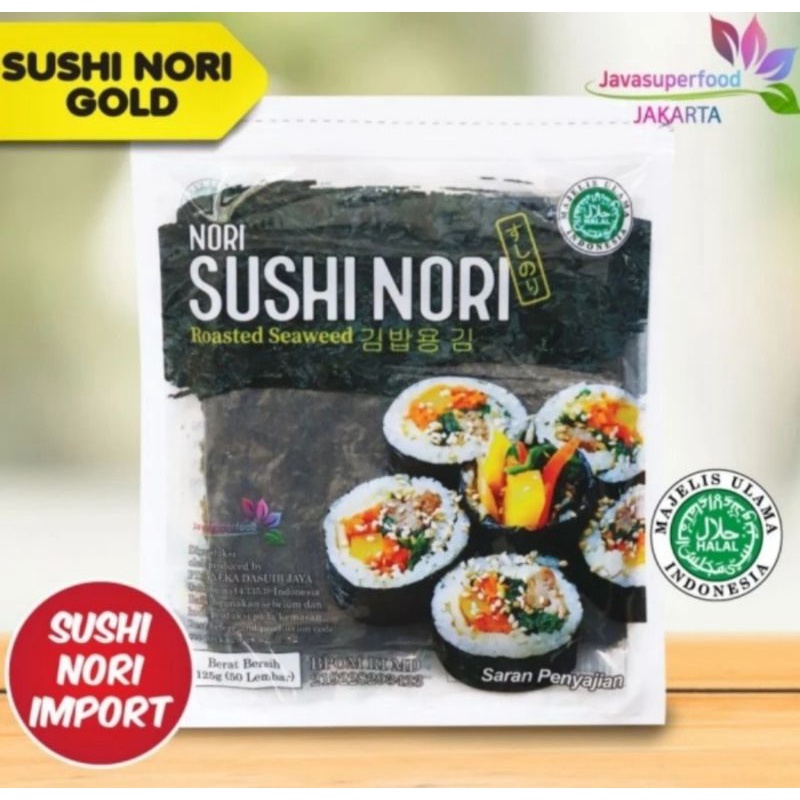 sushi nori seaweed Java superfood roasted seaweed / rumput laut panggang halal 5 / 10 / 20 / 50