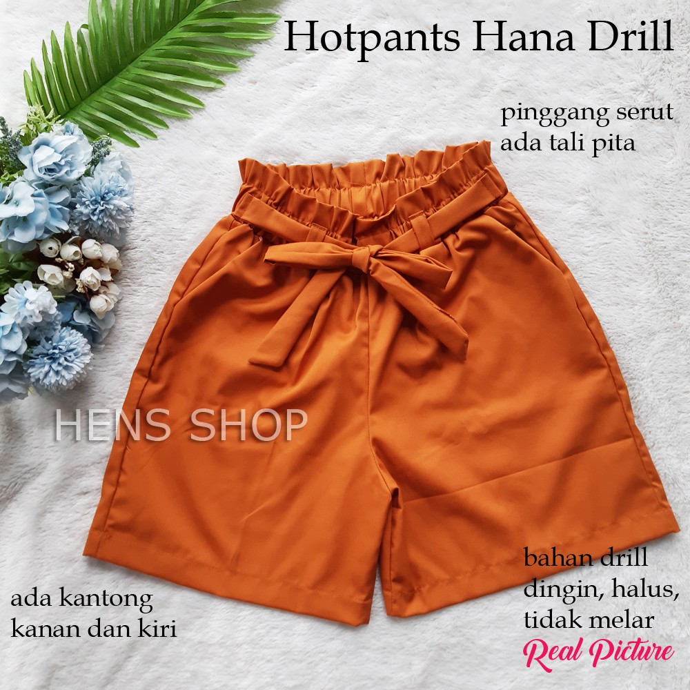 HOTPANTS HANA DRILL STANDART DAN JUMBO