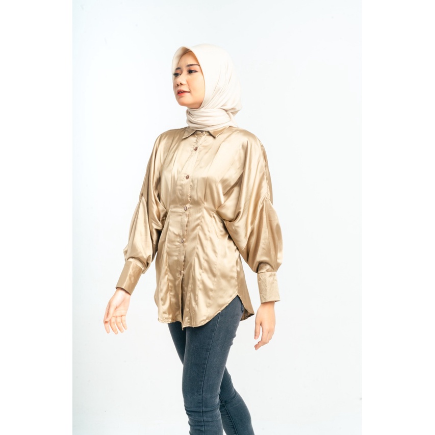 Valerie | blouse satin | kemeja satin