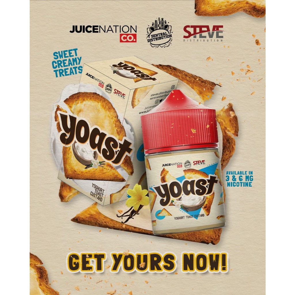 NEW FREEBASE E-LIQUID!!! YOAST: YOGURT CUSTARD TOAST E-LIQUID 60ML