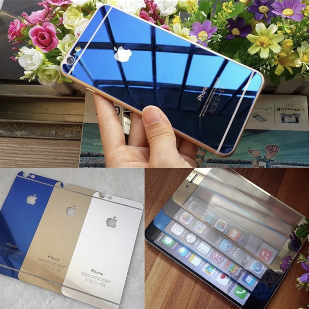 iPhone 6+ Tempered Glass Mirror Chrome Antigores Glass Warna iPhone 6s Plus iPhone 6 Plus