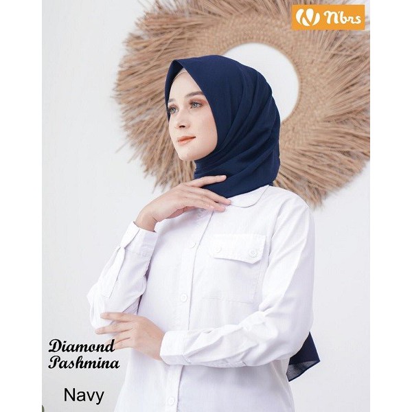 Nibras Hijab Pashmina Diamond Jilbab Wanita Muslimah Pashmina Panjang Syari Polos Modern