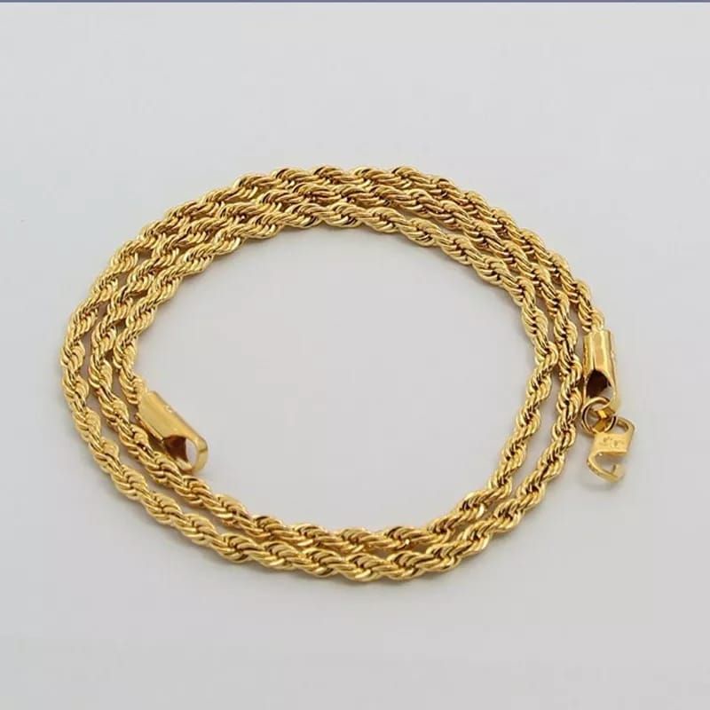 Kalung Tambang Emas Bahan Xuping Antikarat Pria dan Wanita