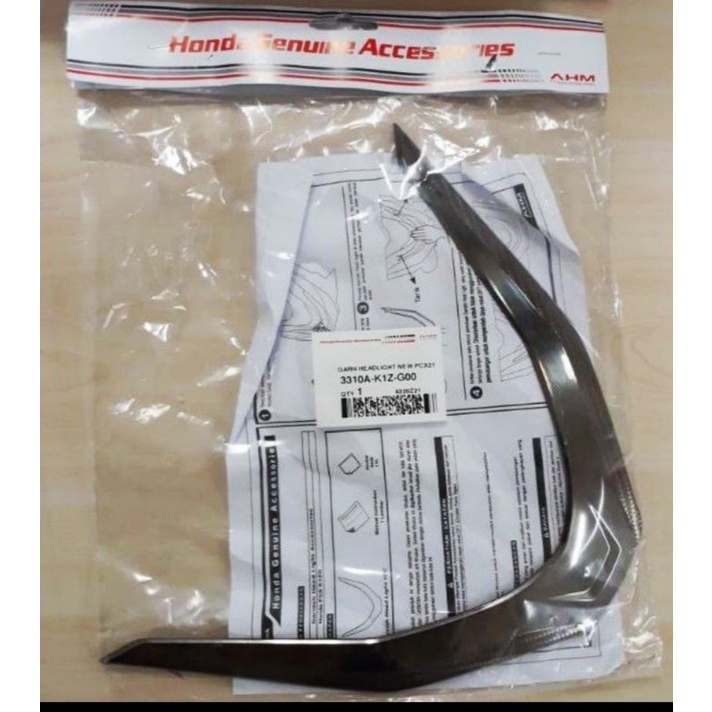 GARNISH FRONT PCX 160 GARNISH HEADLIGHT LAMPU DEPAN PCX 160 K1Z CHROME ORIGINAL AHM/,TAMENG GARNISH 
