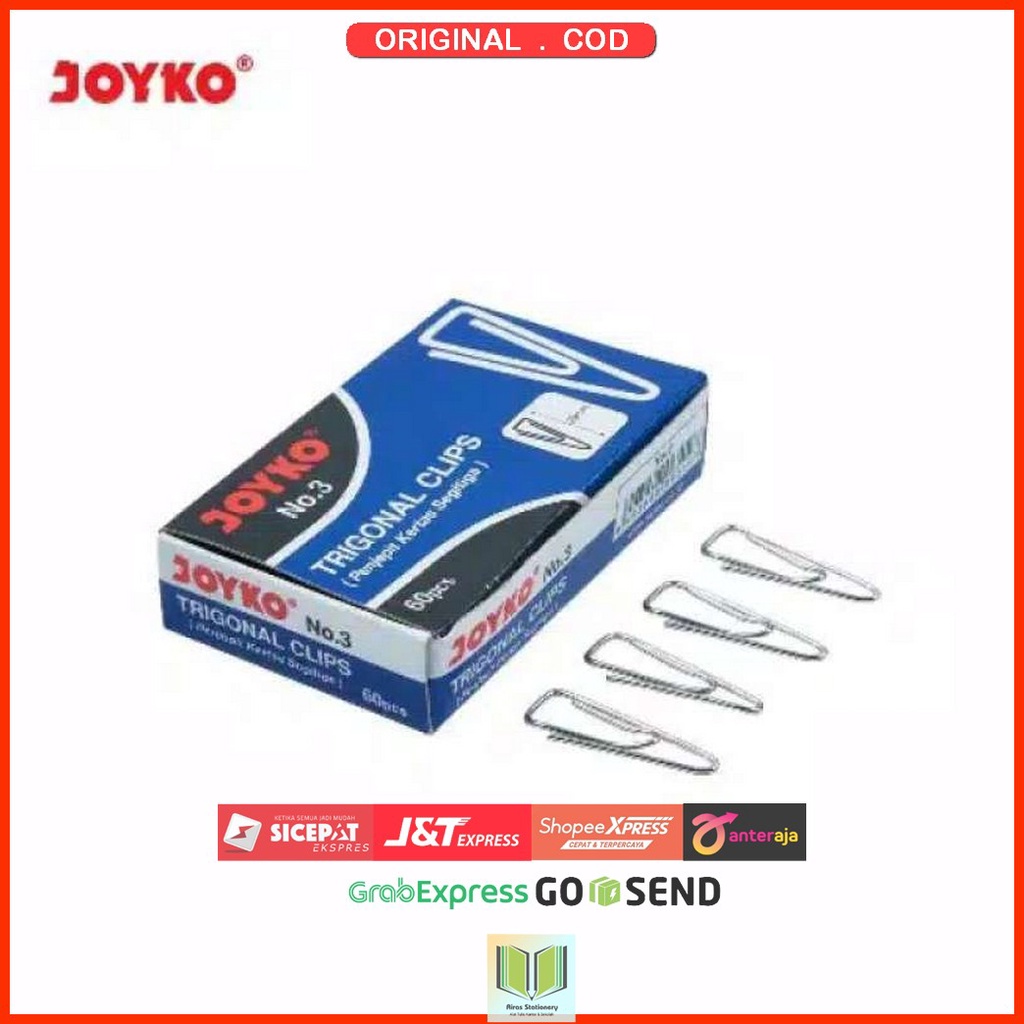 

Trigonal Clip / Klip / Penjepit Kertas Joyko No.3