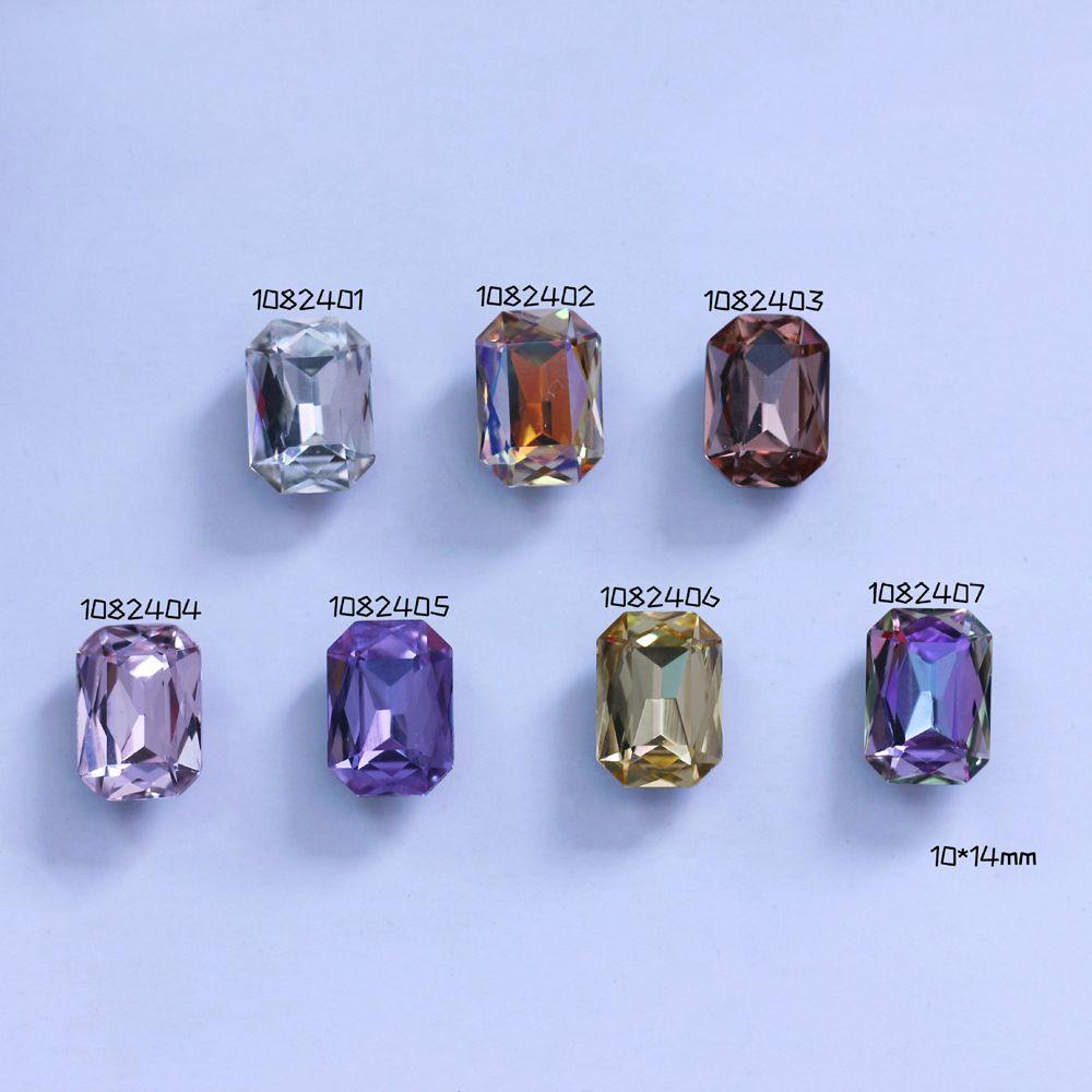 Needway Nail Art Rhinestones Fashion 4pcs 14x10mm Menunjuk Kembali Membuat Perhiasan Glliter Kaca DIY Craft Shiny Nail Charms
