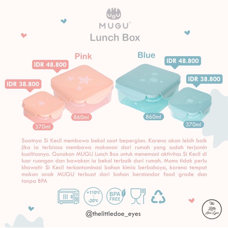 Mugu Lunch Box 370ml / 860ml