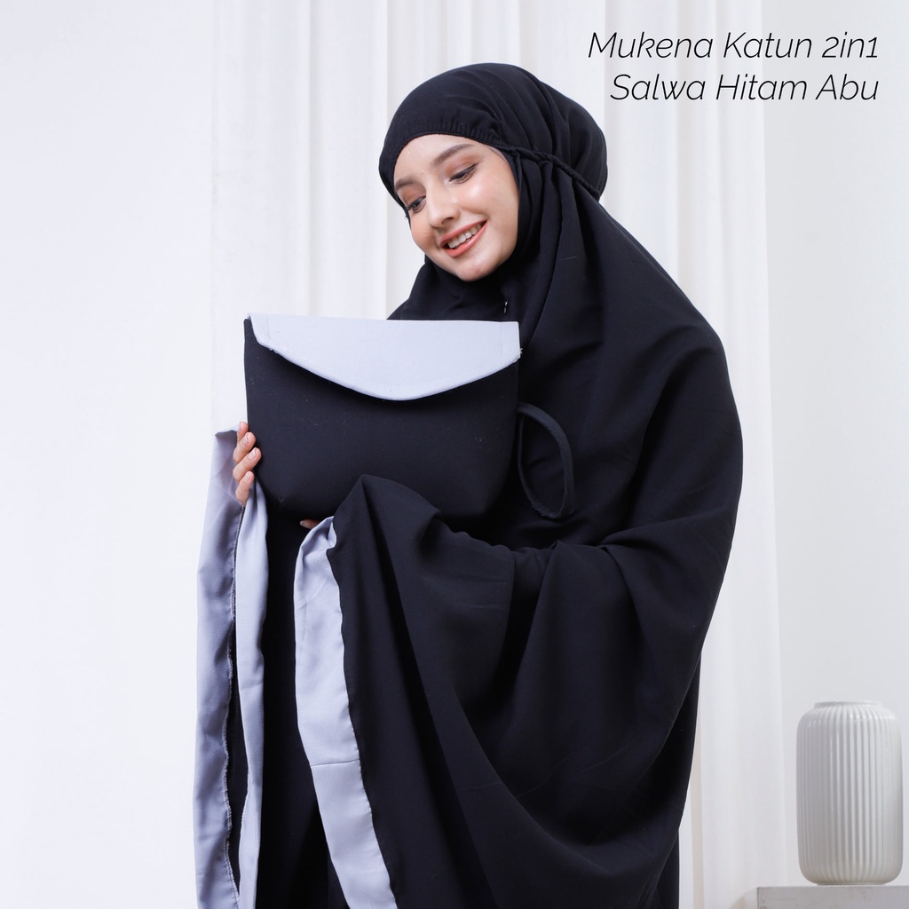 Mukena Dewasa Katun Mikro 2in1 Salwa