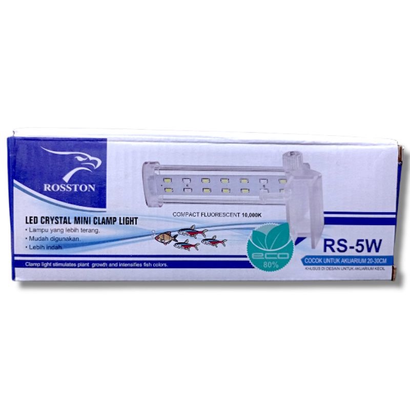 PROMO MURAH Lampu Aquarium aquascape LED CRYSTAL ROSSTON 5Watt