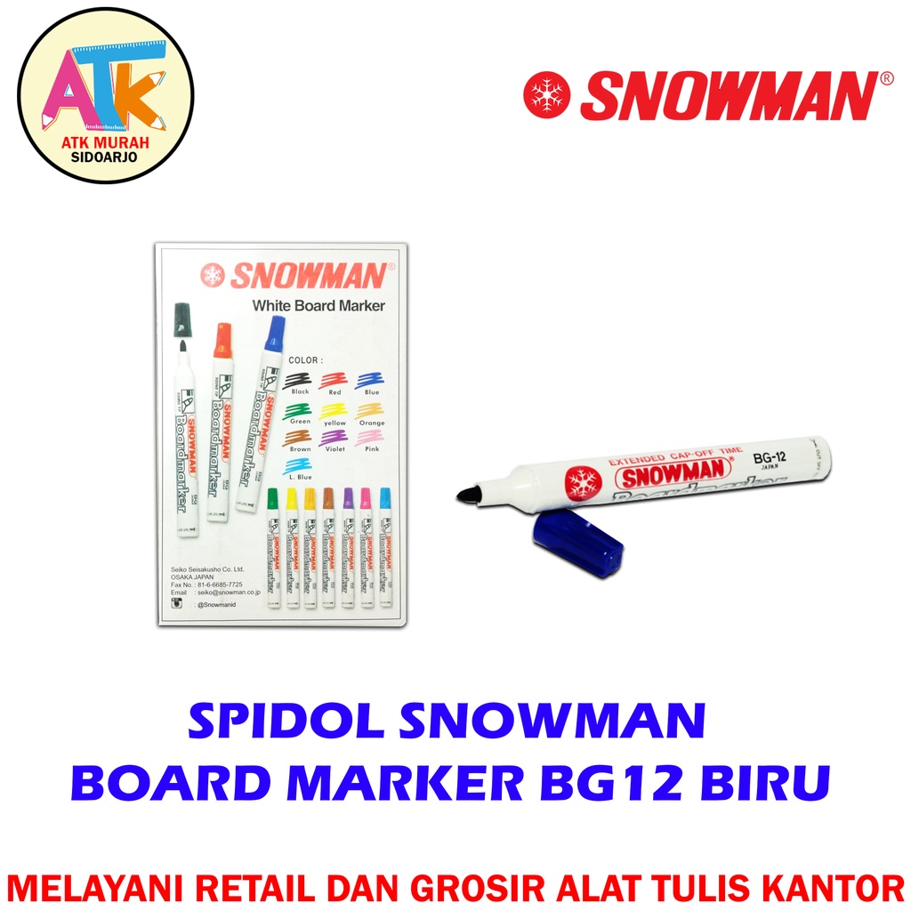 

Spidol Snowman BG12 Biru