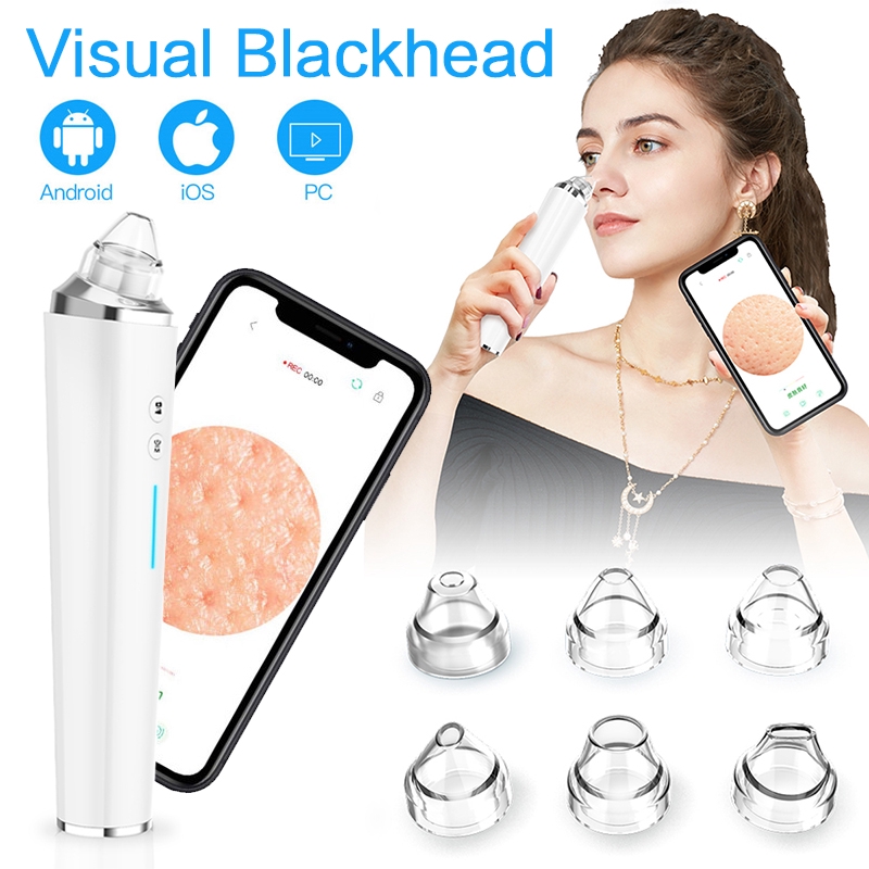 Visual Blackhead Komedo Vacuum Suction Pore Cleaner Camera Electric Face Acne Removal Komedo