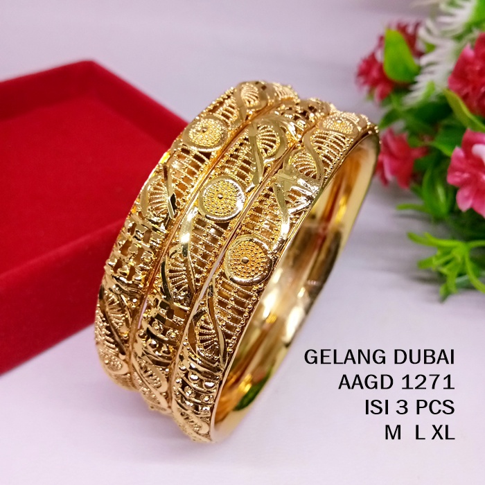 Bangle Gelang Dubai India replika mas Isi 3 PCS AAGD791