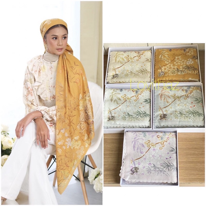READY❗️DHUHA SCARF RADWAH | Jilbab segi empat | voal lasercut