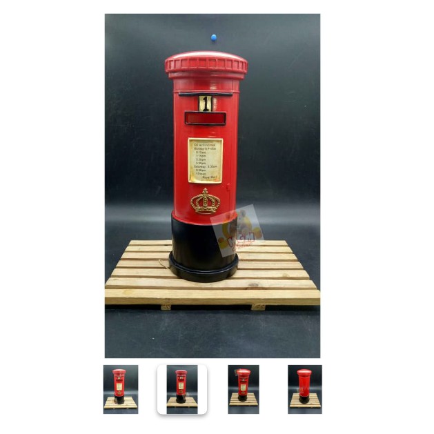 Souvenir London Post Fiber 23.5cm - Celengan Koin Oleh2 London B1329