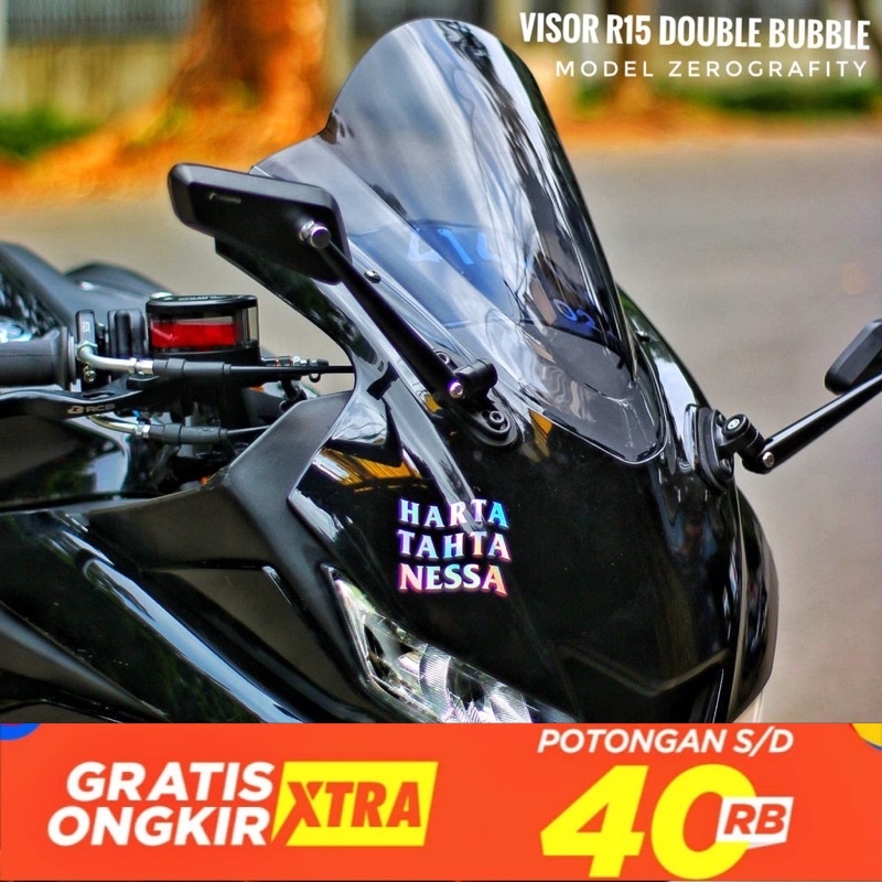WINDSHIELD JENONG R15v3 / VISOR / KACA DEPAN / R15v3 TINGGAL PASANG PNP